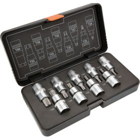 Neo 55 mm-es torx bitbehajtó készlet 1/2 Coll 9 részes