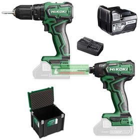   HiKOKI-Hitachi KC18DD-DV-5AH  DV18DD+WH18DD+2x5,0Ah+HSC+ajandék védőkesztyű