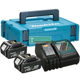   Makita 2db BL1830B akku szett LXT + DC18RC töltő MAKPAC kofferben
