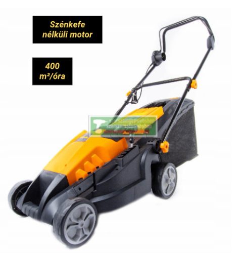 RIWALL REM 3816 i - Elektromos fűnyíró 2 az 1-ben indukciós motorral 1600W+Ajándék A120 kertikesztyű